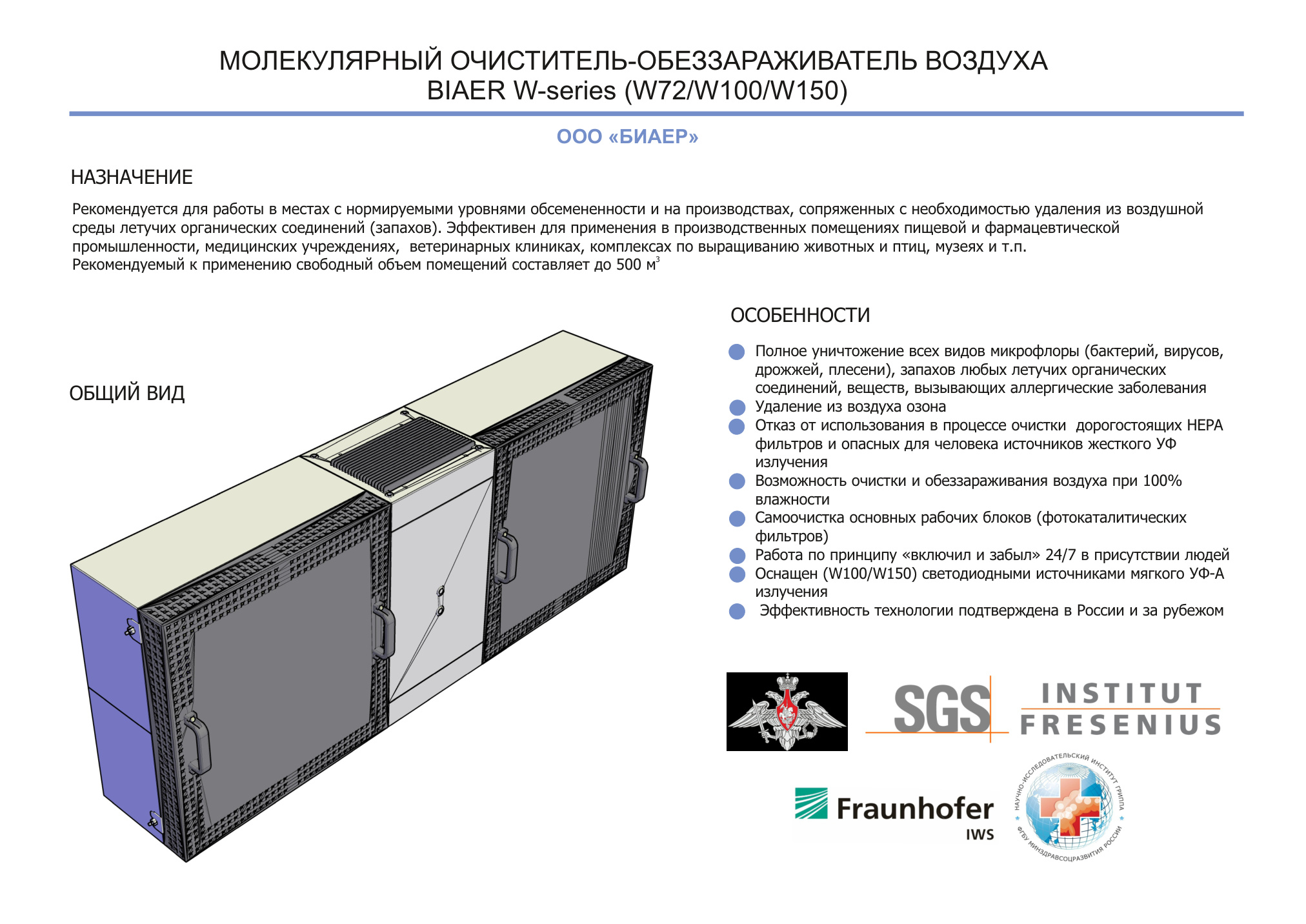 BIAER W-series общий вид и назначение